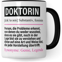 Tasse Doktorin Lustig, Geschenk, Doktorand Doktortitel Geschenkidee, Kaffeetasse Doktorarbeit Promotion Dissertation Becher von PagmaDruck
