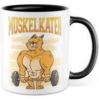 Tasse Gymrat Geschenk Muskelkater, Kaffeetasse Lustige Fitness-Freak Geschenkidee, Athlet Bodybuilder Kraftsport Muskel Mit Hanteln Gym von PagmaDruck