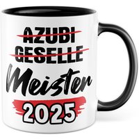 Tasse Meister 2025 Geschenk Meister-Prüfung Bestanden Handwerksmeister Kaffeetasse Geschenkidee Industriemeister Handwerker Kaffee-Becher Tasse Meister 2025 Geschenk Meister-Prüfung Bestanden Handwerksmeister Kaffeetasse Geschenkidee Industriemeister Handwerker Kaffee-Becher von PagmaDruck