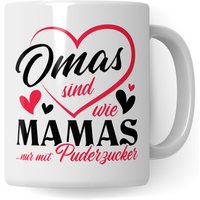 Tasse Oma Spruch Puderzucker | Geschenke Zum Geburtstag Weihnachten Muttertag Kaffeetasse Großmutter Für Von Enkelkind von PagmaDruck
