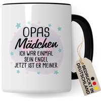 Tasse Opas Mädchen Geschenk, - Ich War Einmal Sein Engel Geschenkidee Enkelin Tod Großvater Trauer Kaffeetasse Mit Spruch von PagmaDruck