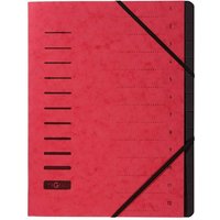 PAGNA Ordnungsmappe 12 Fächer - rot von Pagna