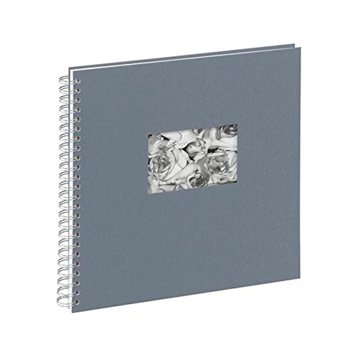 Pagna 13938-10 Passepartout-Spiralalbum, 310 x 320 mm, 40 Seiten, Leineneinband mit Passepartout, weißer Fotokarton, grau von Pagna