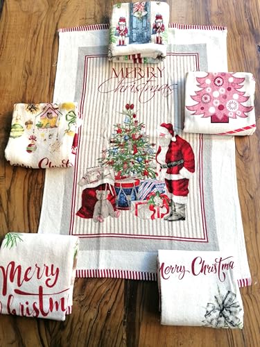 Neuheit!!!! Geschirrtücher aus 100% Baumwollfrottee-Design GNOMI Elfen Herzen und Frohe Weihnachten 6 Stück Maße 50 x 70 cm. mit Schlaufe einfach zu hängen!!!! Neuheit!!!! Geschirrtücher aus 100% Baumwollfrottee-Design GNOMI Elfen Herzen und Frohe Weihnachten 6 Stück Maße 50 x 70 cm. mit Schlaufe einfach zu hängen!!!! von Pago Poco