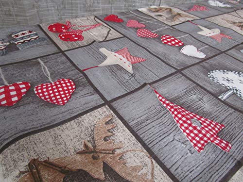 Pago Poco Quadratische Tischdecke, 140 x 140 cm, Motiv: Weihnachtsherzen, 100% Baumwolle, Farbe: Grau Made IN Italy!!! Pago Poco Quadratische Tischdecke, 140 x 140 cm, Motiv: Weihnachtsherzen, 100% Baumwolle, Farbe: Grau Made IN Italy!!! von Pago Poco