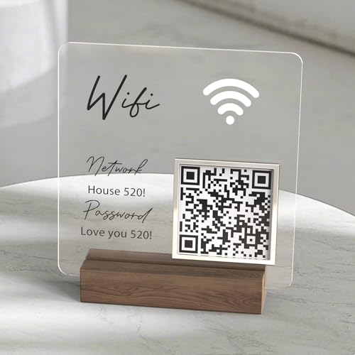 Pahdecor 3D WiFi QR Code mit Basis, Scannen WLAN Beschilderung, personalisiertes Schild 12,7 x 12,7 cm für Gäste, QR-Netzwerkpasswort, änderbare Vorlage Pahdecor 3D WiFi QR Code mit Basis, Scannen WLAN Beschilderung, personalisiertes Schild 12,7 x 12,7 cm für Gäste, QR-Netzwerkpasswort, änderbare Vorlage von Pahdecor