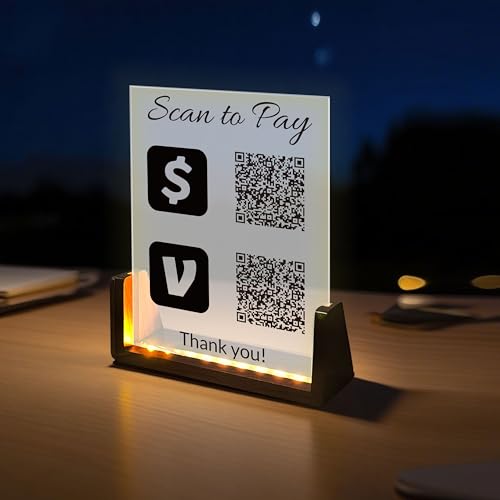 U2SCode, U-förmiges, UV-gefrostetes Acryl-Schild, QR-Code-Schild, personalisierbar, für Facebook-Web-Scanner, wählen Sie Ihr Logo, Scan, um Venmo Paypal Cash Friseure Kosmetikerin zu bezahlen U2SCode, U-förmiges, UV-gefrostetes Acryl-Schild, QR-Code-Schild, personalisierbar, für Facebook-Web-Scanner, wählen Sie Ihr Logo, Scan, um Venmo Paypal Cash Friseure Kosmetikerin zu bezahlen von Pahdecor