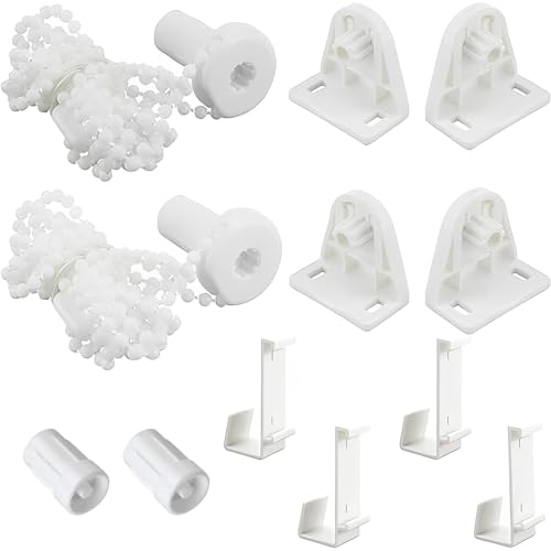 2 Sets Rollo Halterung Fenster 17mm, Klemmfix Rollo ohne Bohren, Ersatzteile für Verdunklungsrollo, Doppelrollo, Seitenzugrollo, Weiß von Paicreate