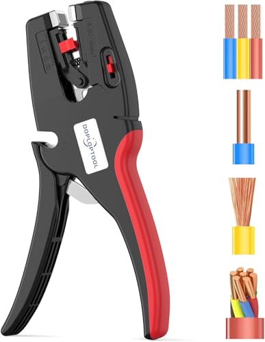 Abisolierzange, 2-in-1, automatische Abisolierzange mit integriertem Schneider für 32-7 AWG, 0,03 mm²-10 mm², Kabel für elektrische Installation, Reparatur von Elektroautos von Paicreate