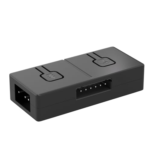 Konverter RGB Konverter 12 V auf 5 V ARGB mit 4-Wege-Splitter Farbsynchronisierung Manuelle Steuerung und SATA-Adapter für PC Gaming und RGB-Beleuchtung von Paicreate