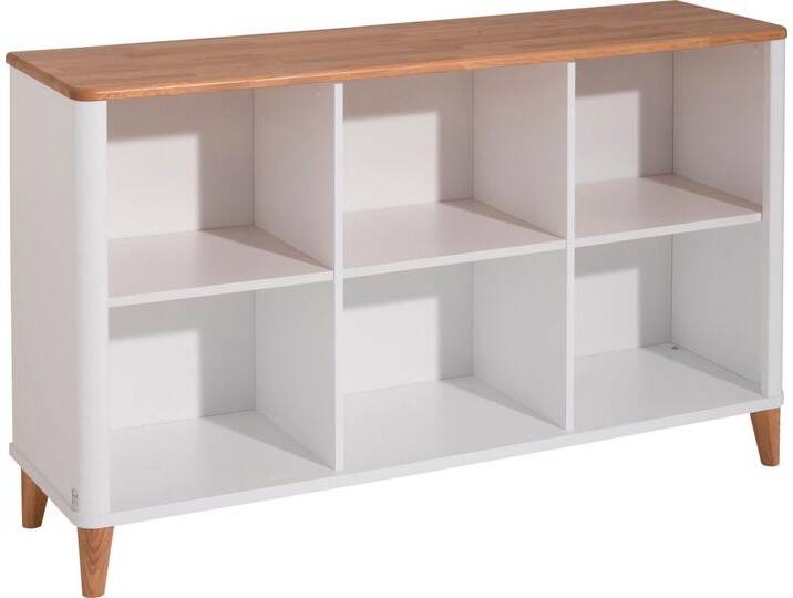 PAIDI Kinderregal LOTTE & FYNN Steiff by , 6 offene Fächer, Weiß mit Eiche Massivholz, Sideboard 142 cm Breite, langlebiges Regal, weiß PAIDI Kinderregal LOTTE & FYNN Steiff by , 6 offene Fächer, Weiß mit Eiche Massivholz, Sideboard 142 cm Breite, langlebiges Regal, weiß von Paidi