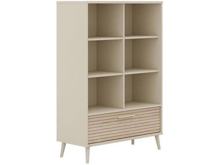 PAIDI Standregal EEFJE, Regal in modernem Design, Cashmere-Beige mit Groovy-Oak, mit großer Schublade, 6 Fächer, Einlegeböden variabel, beige PAIDI Standregal EEFJE, Regal in modernem Design, Cashmere-Beige mit Groovy-Oak, mit großer Schublade, 6 Fächer, Einlegeböden variabel, beige von Paidi