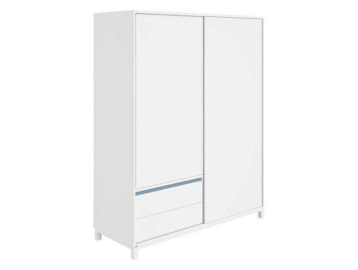 Paidi BABYKLEIDERSCHRANK Olli Schiebetürenschrank 2T2S, Blau, Weiß, 7 Fächer, 2 Schubladen, 164x204x62 cm, Blauer Engel, Goldenes M, Babymöbel, von Paidi