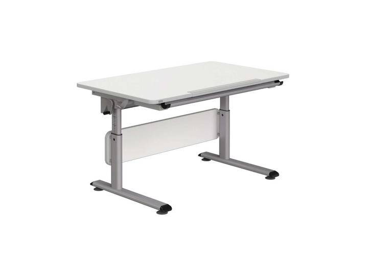 Paidi JUGENDSCHREIBTISCH, Silber, Weiß, Metall, rechteckig, Kufe, 70x53-79x120 cm, Arbeitszimmer, Schreibtische, Jugend- & Kinderschreibtische von Paidi