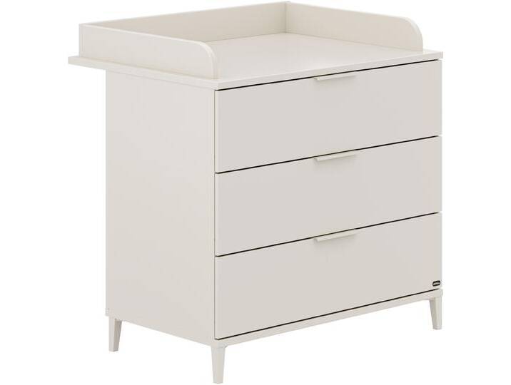 Wickelkommode YUNY BY PAIDI SISTER LOU mit abnehmbarem Aufsatz und 3 Schubladen , beige (cashmere, beige), B:94,7cm H:87,9cm T:52,4cm, Spanplatte, Wickelkommoden, Kommode in Beige, 95 cm Breite, geprüfte Sicherheit, Soft-Close von Paidi