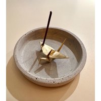 Räucherstäbchenhalter, Incense Burner, Origami Kranich, Japan, Räuchern, Messing Räucherstäbchenhalter, Incense Burner, Origami Kranich, Japan, Räuchern, Messing von PaintBreatheRepeat