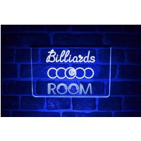Billardzimmer Led Neon Light Up Schild | Usb Wandplakette Für 8 Ball Pool Snooker Bar Club Oder Pub von PaintTheTownLED
