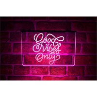 Good Vibes Bar Led Neon Light Up Schild | Hängende Usb-Wandanzeige Wohndeko Für Die Küche von PaintTheTownLED