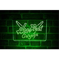 Hot Rod Garage Led Neon Light Up Schild | Hängendes Auto Thema Usb Wandleuchte Aufsteller Für Schuppen Oder Mann Höhle Dekor von PaintTheTownLED