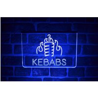 Kebab Shop Led Neon Schild | Aufleuchtendes Fenster Usb-Display Für Fast Food Doner House von PaintTheTownLED