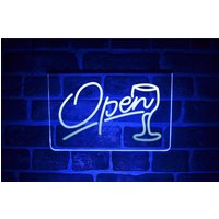 Open Led Neon Light Up Schild Für Home Bar Pub | Hängende Fensterwand Usb Lit Color Display Plakette von PaintTheTownLED