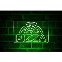 Pizza Shop Neon Led Light Up Schild | Wand - Oder Fensteraufsteller Zum Mitnehmen Fast Food Restaurant von PaintTheTownLED