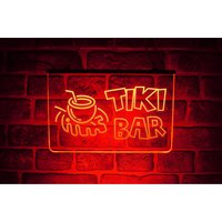 Tiki Bar Neon Light Up Led Schild | Fenster - Oder Wand-Usb-Display Für Haus Cocktails Pub Man Cave von PaintTheTownLED