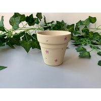 7, 5 cm Handbemalter Blumentopf - Neutrales Schema Pflanzgefäß von PaintbyQuinn