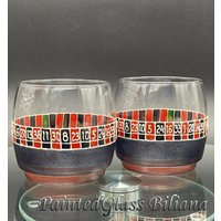 Handbemalte Whiskygläser Im Las Vegas Roulette Design Handbemalte Whiskygläser Im Las Vegas Roulette Design von PaintedGlassBiliana