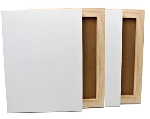 4er-Set Größe 30 x 40 cm Malgrund aus Holz, weiß grundiert, Holzmalgrund in 19mm Stärke aus Kiefernholz und Malplatte aus MDF von Paintersisters