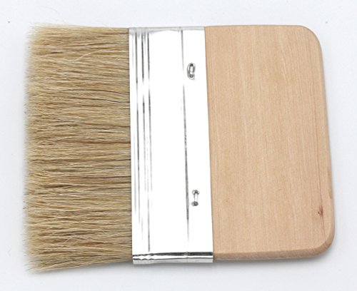 Paddle Flächenpinsel 100 mm breit, Grundierpinsel, Flachpinsel breiter Holzgriff für Acryl, Öl auf Leinwand und Malgrund von Paintersisters
