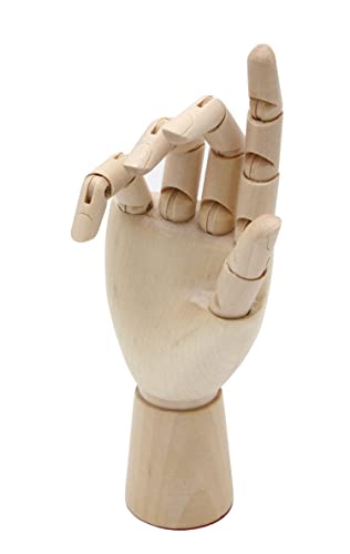 Paintersisters Gliederhand, 18 cm rechts, Holzhand beweglich, Modellhand Mannequin Handmodell Zeichenpuppe von Paintersisters