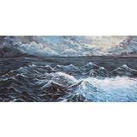 Kunstdruck "Moody Waves' von PaintingsbySarShop