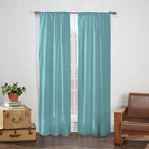 Eclipse Pairs to Go Cadenza Moderne dekorative Vorhangstange für Wohnzimmer (2 Paneele), 101,6 x 213,4 cm, Ägäisch von Eclipse