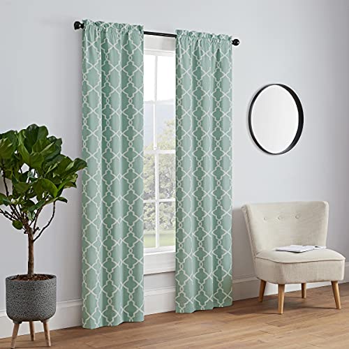 Pairs to Go Vickery Moderne dekorative Vorhangstange für Schlafzimmer oder Wohnzimmer (Doppel-Panel), 71,1 x 213,4 cm, Spa von Pairs to Go