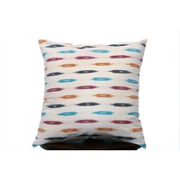 Weißer Ikat Kissenbezug Handgewebtes Boho Kissen Aus Baumwolle, 16x16 Weißer Ikat Kissenbezug Handgewebtes Boho Kissen Aus Baumwolle, 16x16 von PaislyPrint