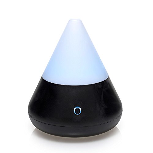 pajoma Aroma Diffuser, Ultraschall Luftbefeuchter mit LED Licht, Humidifier Aromatherapie Diffusor (Schwarz) von pajoma