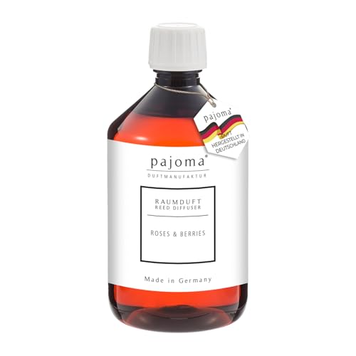 pajoma® Raumduft Nachfüllflasche 500 ml, Roses & Berries | Nachfüller für Lufterfrischer | intensiver und hochwertiger Duft in Premium Qualität von pajoma