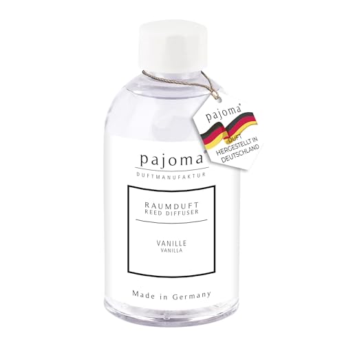 pajoma® Raumduft Nachfüllflasche 250 ml | Nachfüller für Lufterfrischer | intensiver und hochwertiger Duft in Premium Qualität (Vanille) von pajoma