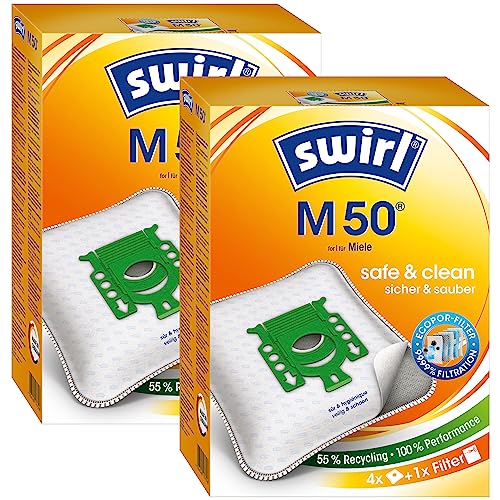 Set - 8 Original Swirl M50 - M 50 Staubsaugerbeutel | kompatibel mit Miele Compact C2 Allergy EcoLine, Compact C2 EcoLine Set - 8 Original Swirl M50 - M 50 Staubsaugerbeutel | kompatibel mit Miele Compact C2 Allergy EcoLine, Compact C2 EcoLine von PakTrade