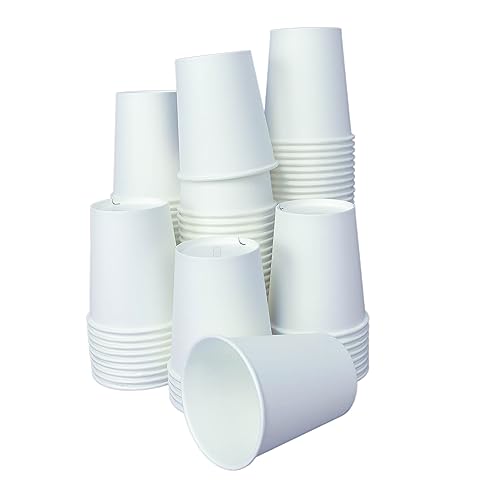 Pakomat Papierbecher Einweg weiß - für heiße und kalte Getränke, ideal für Kaffee und Tee, Partys und den täglichen Gebrauch (50, 300 ml) von Pakomat