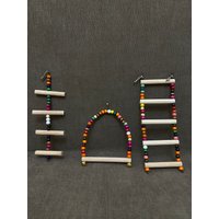 Vogelspielzeug, Vogelschaukel, Naturvogelspielzeug, Handgemachtes Natürliche Hölzerne Papageien - Und Sittichschaukel Spielzeugvögel, Sitzleiter von PaksPetHandmadeArt