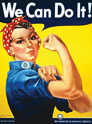 Palace Learning We Can Do It Poster - Rosie The Riveter - Westinghouse Girl - 2. Weltkrieg - laminiert (45,7 x 61 cm) von Palace Learning