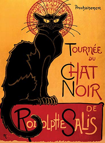 PalaceLearning Tournée du Chat Noir von Theophile Alexandre Steinlen – 1896 – The Black Cat – Vintage-Posterdruck (laminiert, 45,7 x 61 cm) von Palace Learning