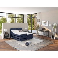 Boxspringbett mit Elektromotor - 2x 90 x 200 cm - Stoff Denim - CASTEL von PALACIO von Palacio