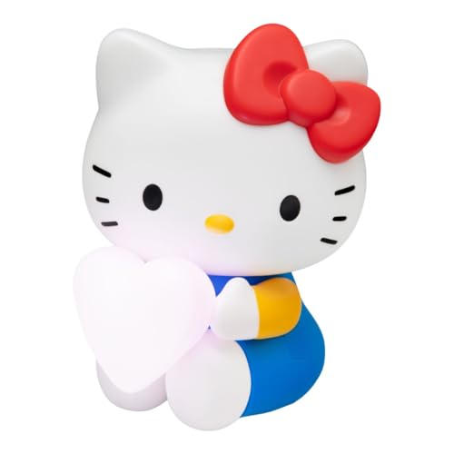 Hello Kitty Paladone 3D-förmiges Licht mit Herz, offiziell lizenzierte Sanrio-Charakter-Lampe, für Nachttisch oder Regaldekoration, batteriebetrieben von Paladone