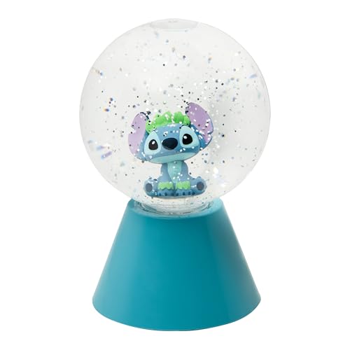 Paladone Disney Lilo & Stitch LED-Glitzerkugel, offiziell lizenziertes Geschenk, farbwechselnde, leuchtende Schneekugel für Kinder, Jugendliche, Erwachsene, kompaktes Design von Paladone
