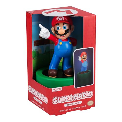 Super Mario Figurenlicht - Offiziell lizenziertes Nintendo-Merchandise mit Mario, Home- & Office-Deko, Geschenk für Retro-Gamer, Batteriebetrieben von Paladone