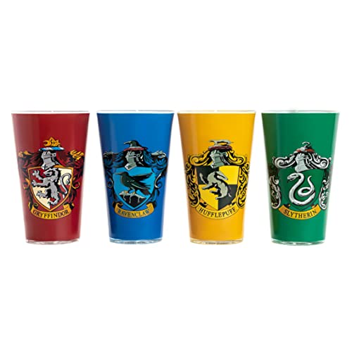 Paladone Harry Potter Hogwarts House Crest Trinkgläser - 4er Set - Offizielles Merchandise PP9115HP Multicolor Paladone Harry Potter Hogwarts House Crest Trinkgläser - 4er Set - Offizielles Merchandise PP9115HP Multicolor von Paladone