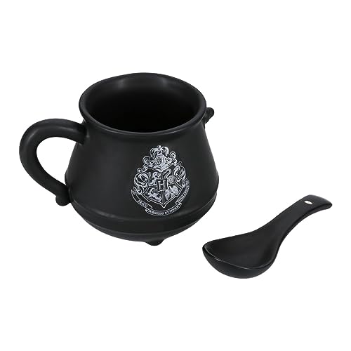 Paladone Harry Potter Kessel Suppentasse und Löffel Set - Keramik Hogwarts Trinkgeschirr für Suppe oder Tee, 500 ml von Paladone